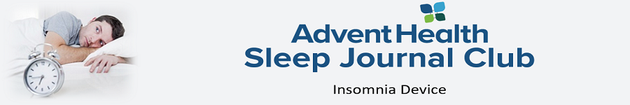 2020 Journal Club: Sleep - Insomnia Device Banner
